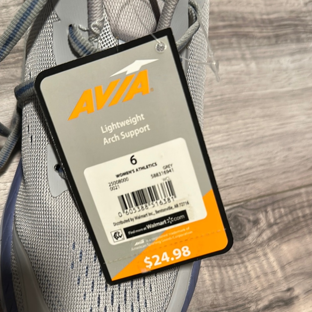 Avia Gray and Blue Running Shoes - Picture 2 of 4